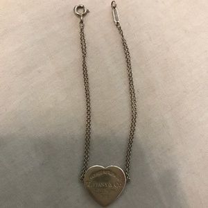 Tiffany & Co. double chain heart bracelet